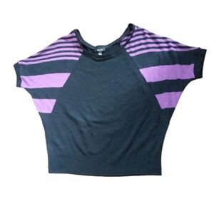 ALYX Sweater Large Women's Batwing Lightweight Black and Purple Knit